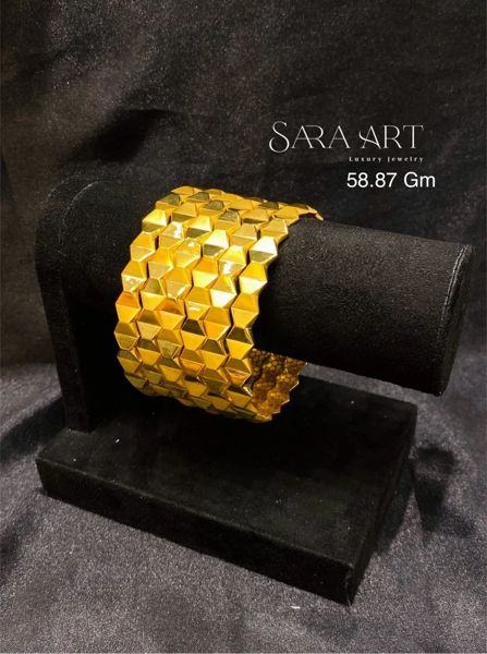 Manchette MN-006: gold bangle set, 58.87 g, SARA ART Dubai