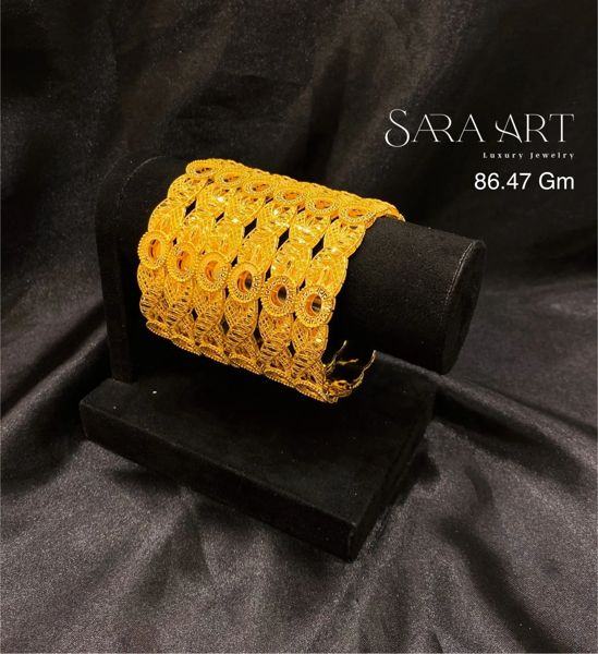 Manchette MN-011: gold bangle set, 86.47 g, SARA ART Dubai