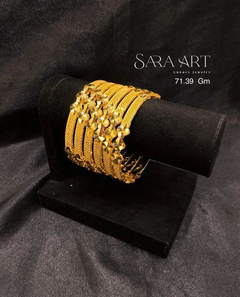 Manchette MN-015: gold bangle set, 71.39 g, SARA ART Dubai