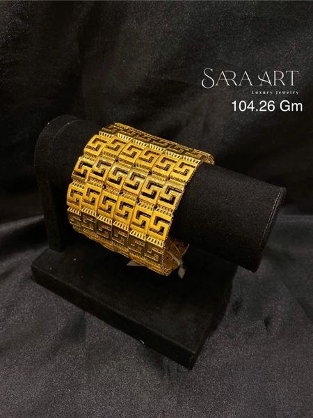 Manchette MN-032: gold bangle set, 104.26 g, SARA ART Dubai