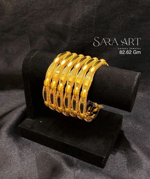 Manchette MN-048: gold bangle set, 82.62 g, SARA ART Dubai