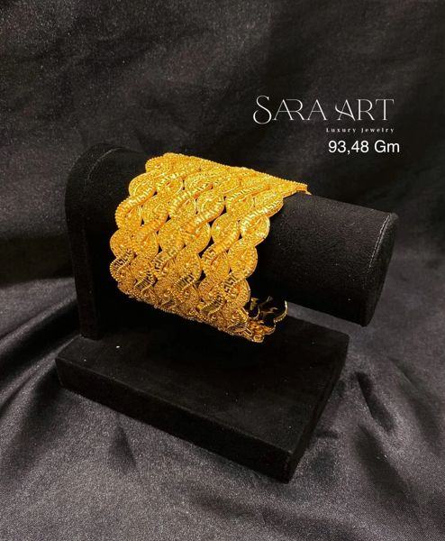Manchette MN-051: gold bangle set, 93.48 g, SARA ART Dubai