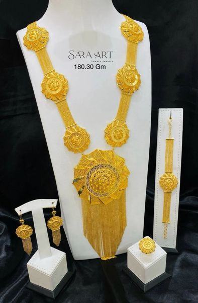 Parure PR-012: gold jewellery set, 180.30 g, SARA ART Dubai